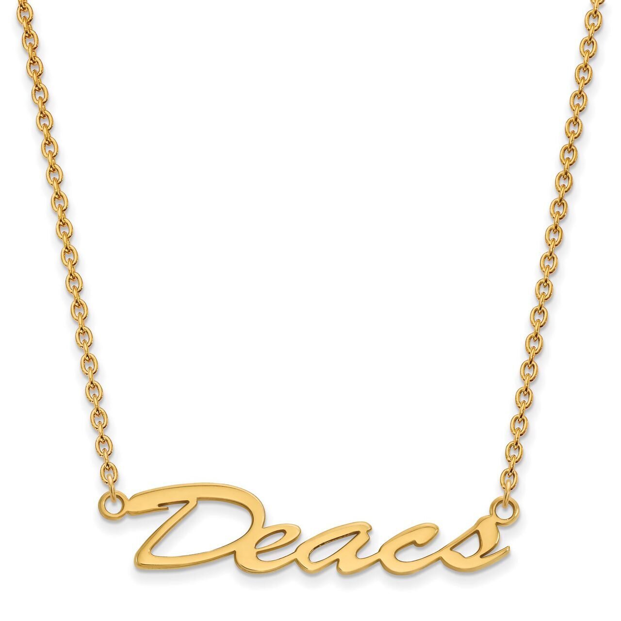 Wake Forest University Medium Pendant with Chain Necklace Gold-plated Silver GP059WFU-18, MPN: GP05…