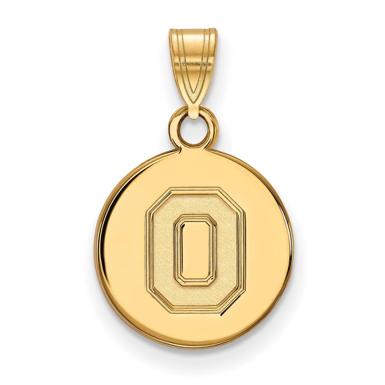 Ohio State University Small Disc Pendant Gold-plated Silver GP060OSU