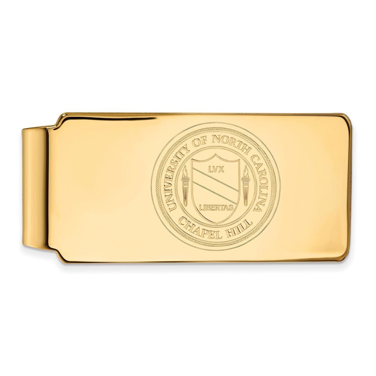 University of North Carolina Money Clip Crest Gold-plated Silver GP061UNC