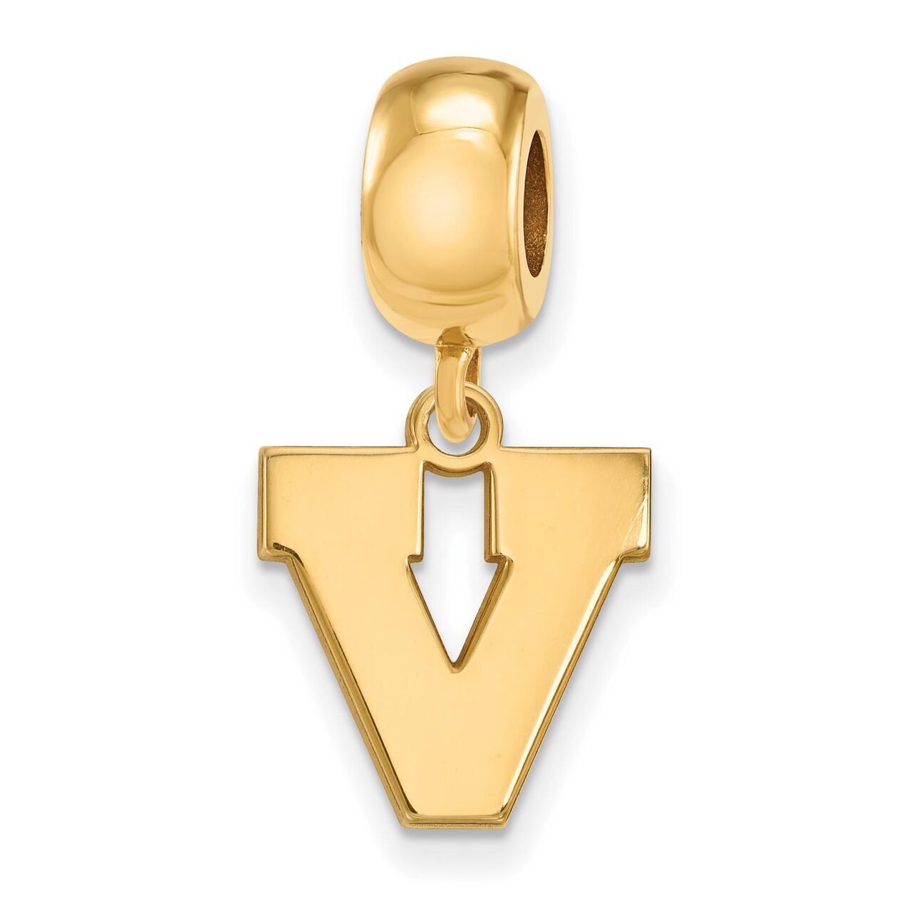 University of Virginia Bead Charm Small Dangle Gold-plated Silver GP061UVA