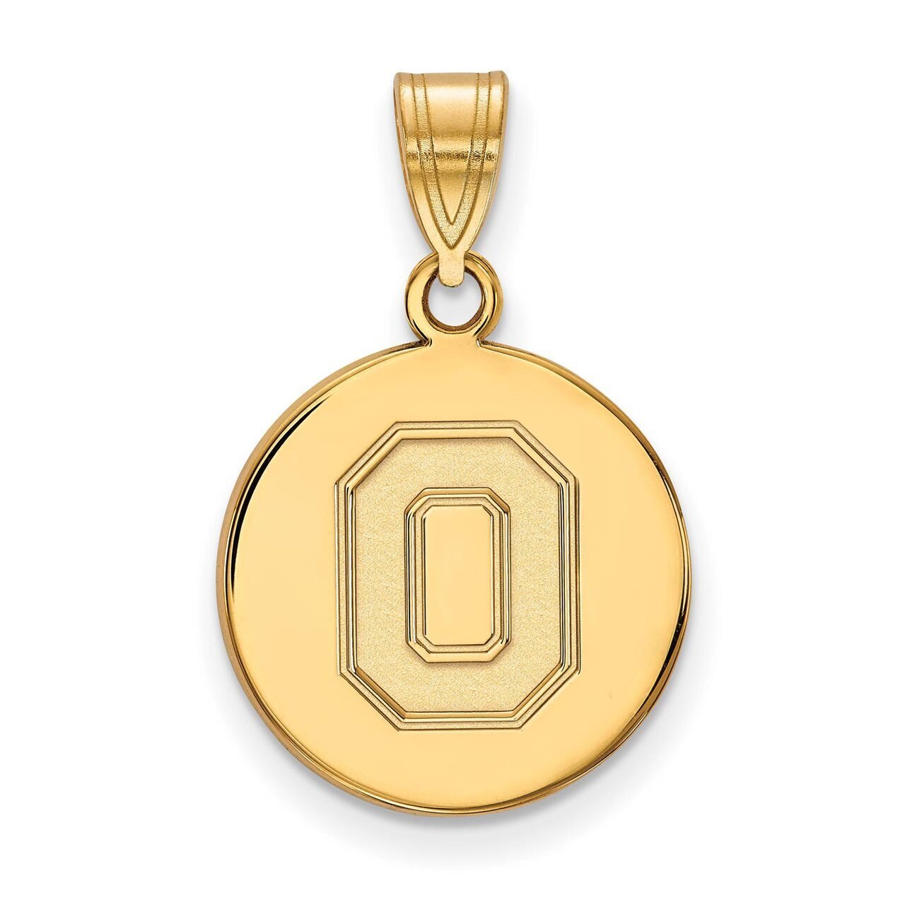 Ohio State University Medium Disc Pendant Gold-plated Silver GP062OSU