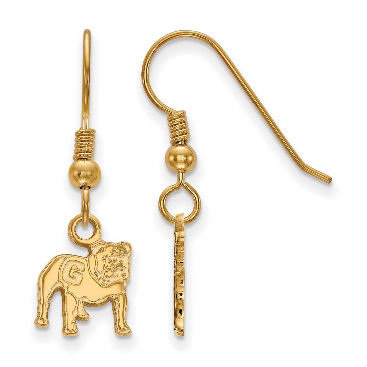 University of Georgia x-Small Dangle Earring Wire Gold-plated Silver GP062UGA