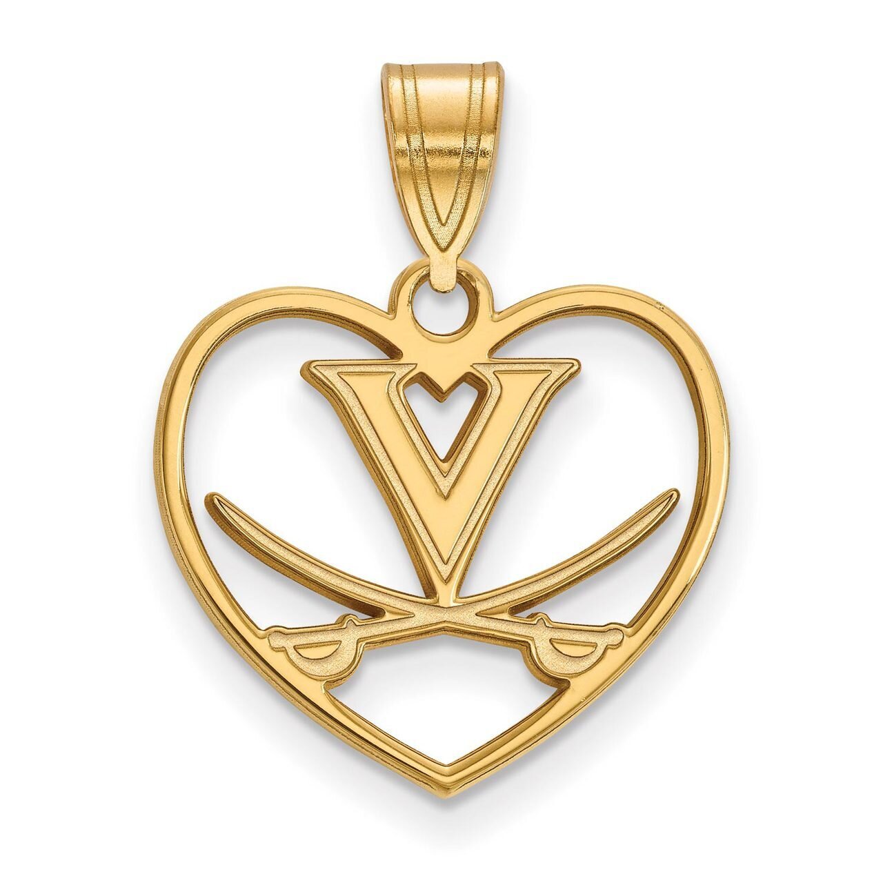 University of Virginia Pendant in Heart Gold-plated Silver GP062UVA, MPN: GP062UVA, 886774951522