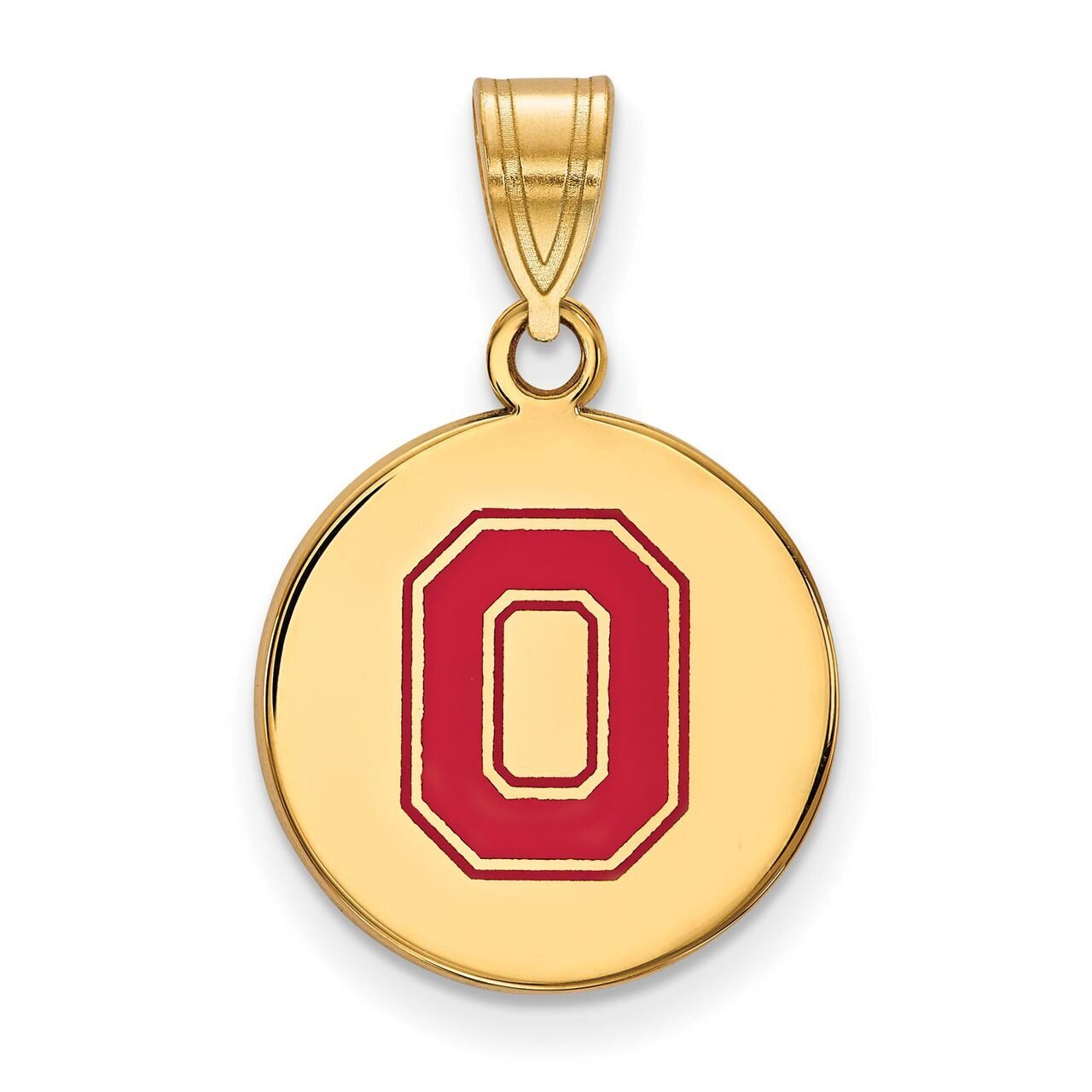 Ohio State University Medium Enamel Disc Pendant Gold-plated Silver GP063OSU, MPN: GP063OSU, 886774…