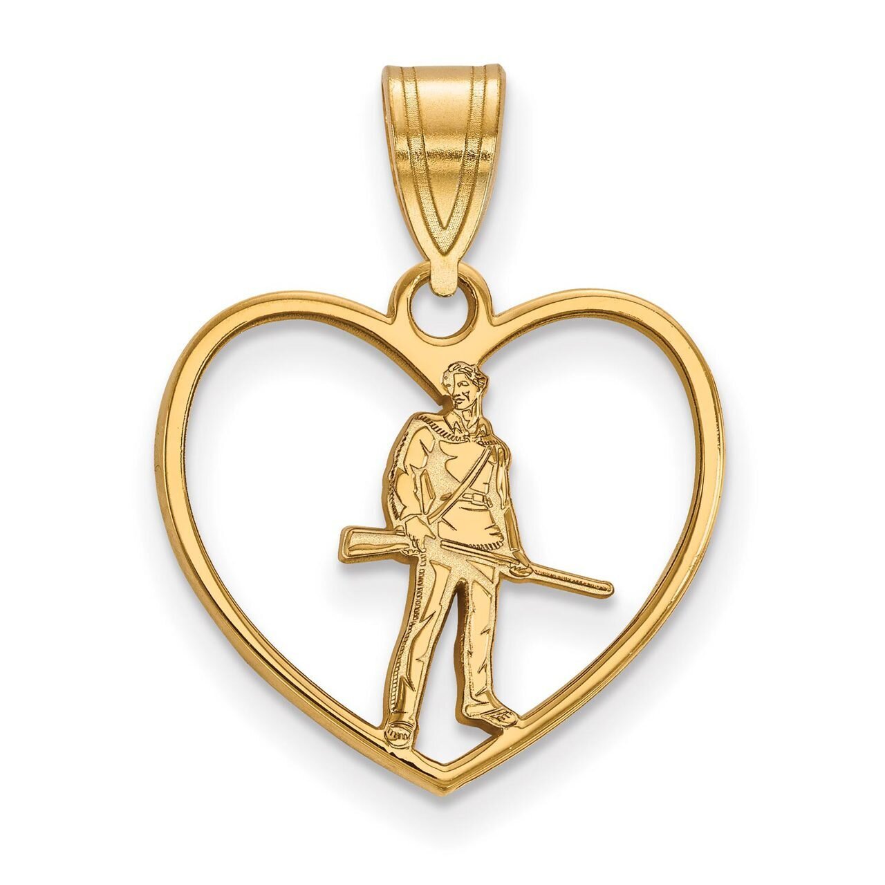 West Virginia University in Heart Pendant Gold-plated Silver GP064WVU, MPN: GP064WVU, 886774952192