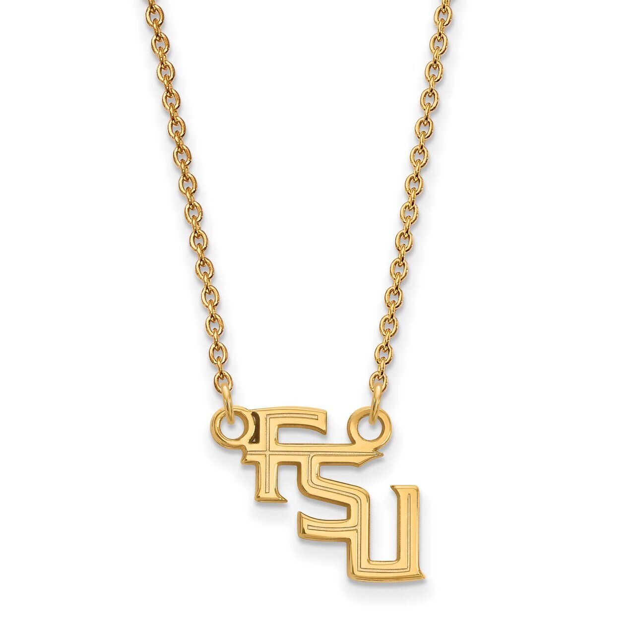 Florida State University Small Pendant with Chain Necklace Gold-plated Silver GP066FSU-18, MPN: GP0…
