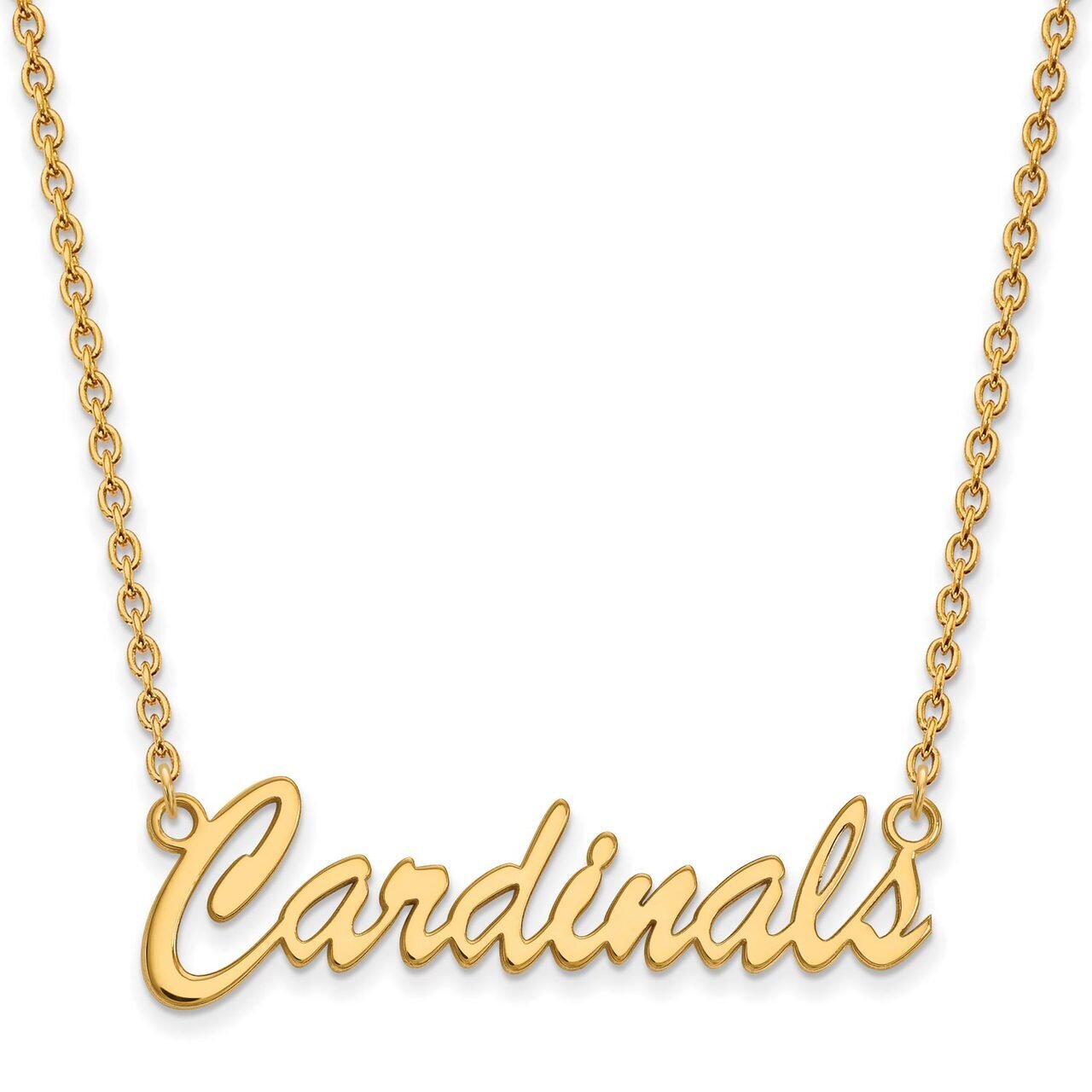University of Louisville Medium Pendant with Chain Necklace Gold-plated Silver GP067UL-18