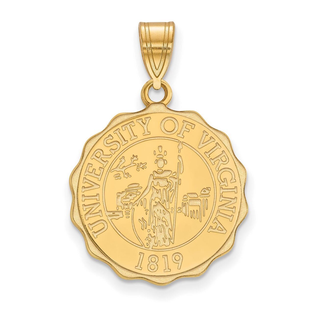 University of Virginia Large Crest Pendant Gold-plated Silver GP067UVA