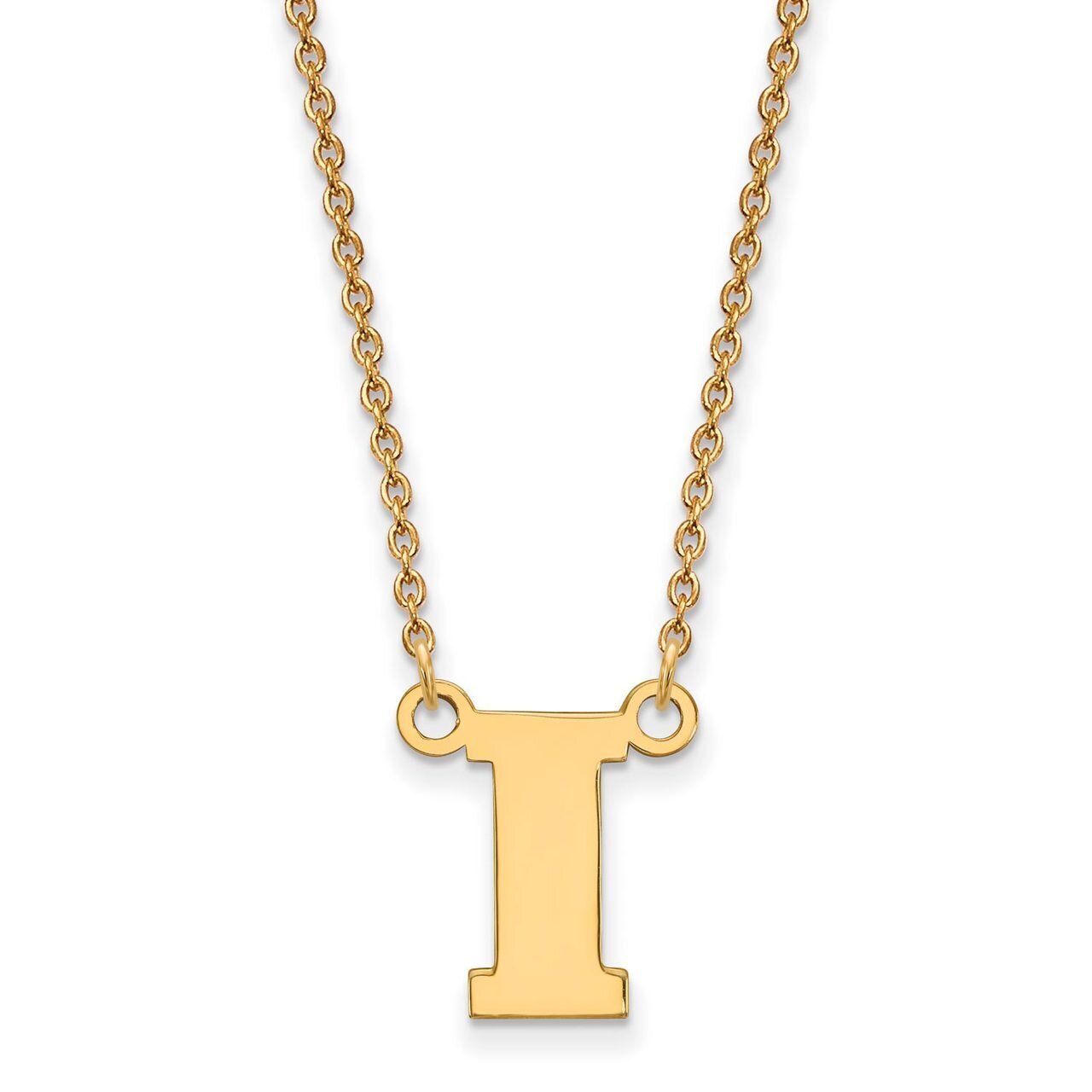 University of Iowa Small Pendant with Chain Necklace Gold-plated Silver GP068UIA-18
