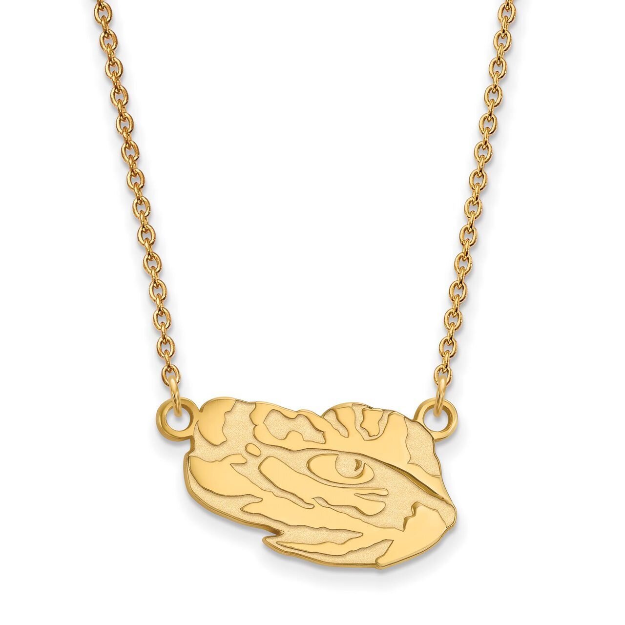 Louisiana State University Small Pendant with Chain Necklace Gold-plated Silver GP069LSU-18, MPN: G…