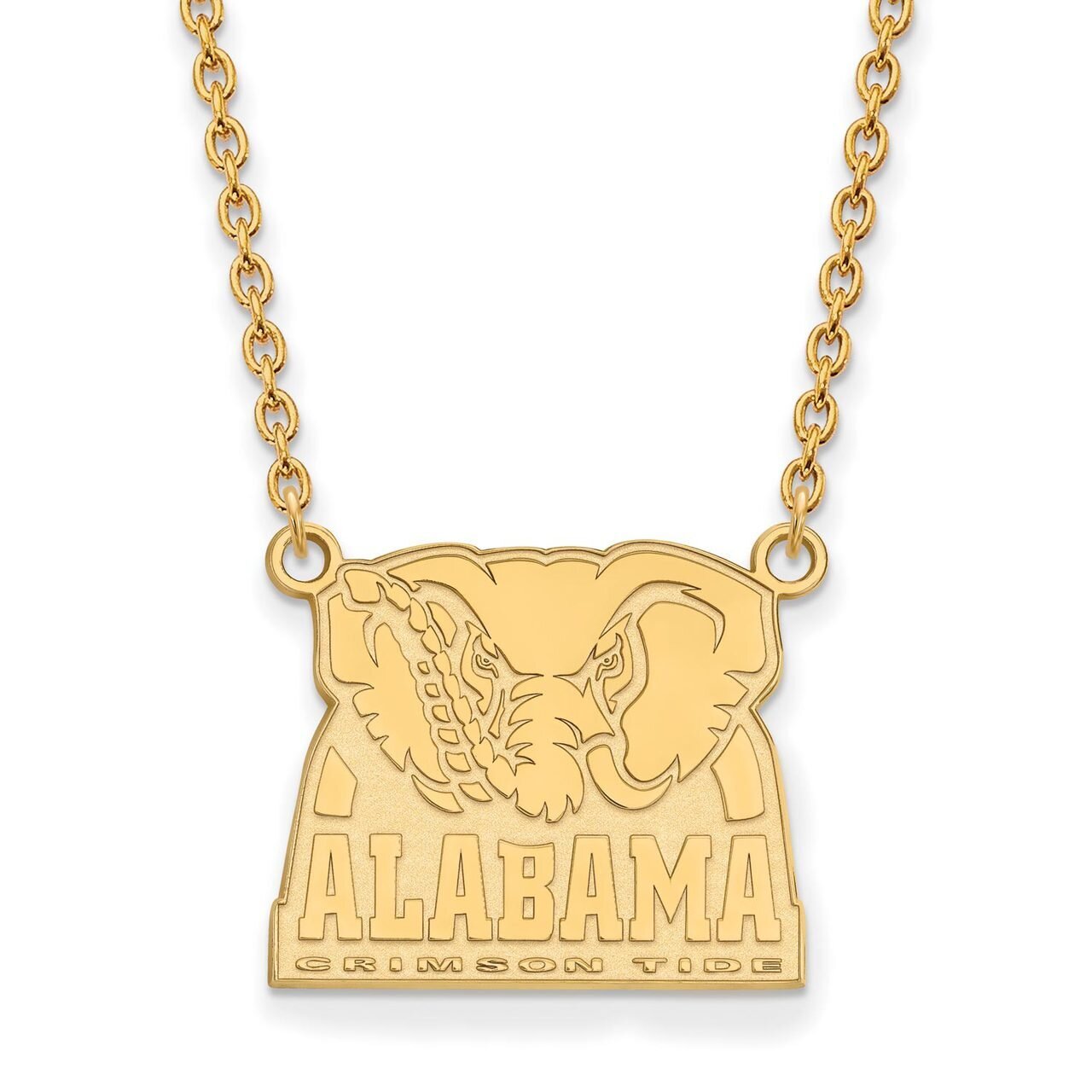 University of Alabama Large Pendant with Chain Necklace Gold-plated Silver GP069UAL-18, MPN: GP069U…