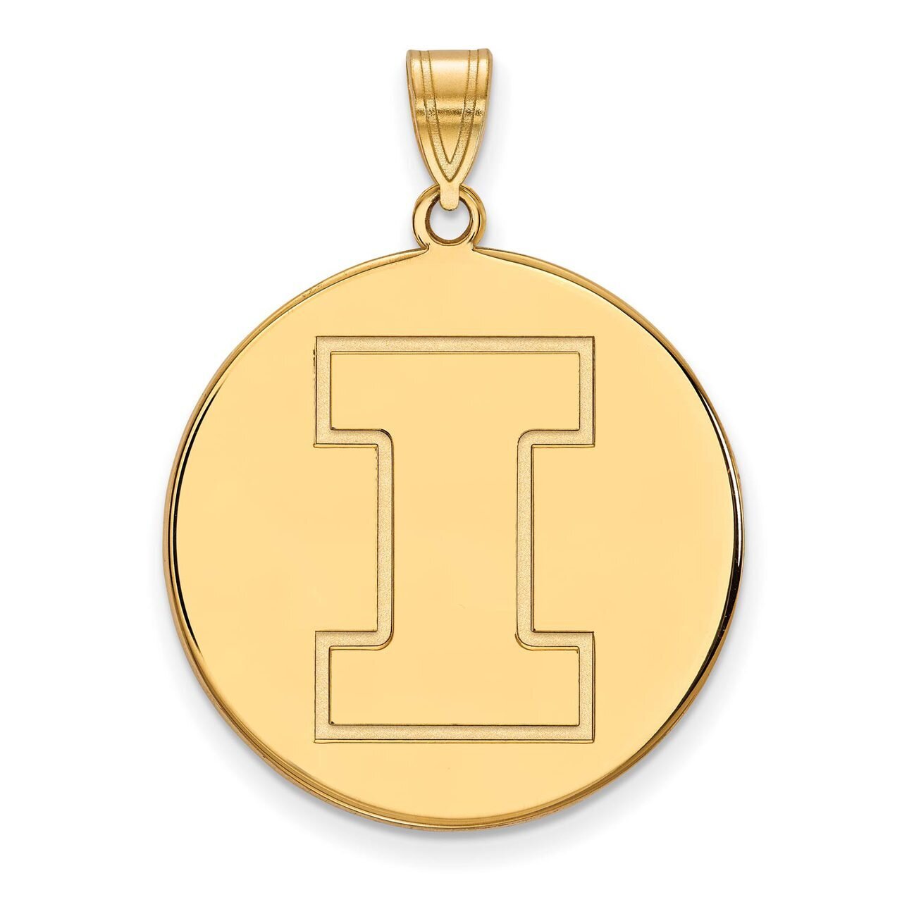 University of Illinois x-Large Disc Pendant Gold-plated Silver GP069UIL, MPN: GP069UIL, 886774953434