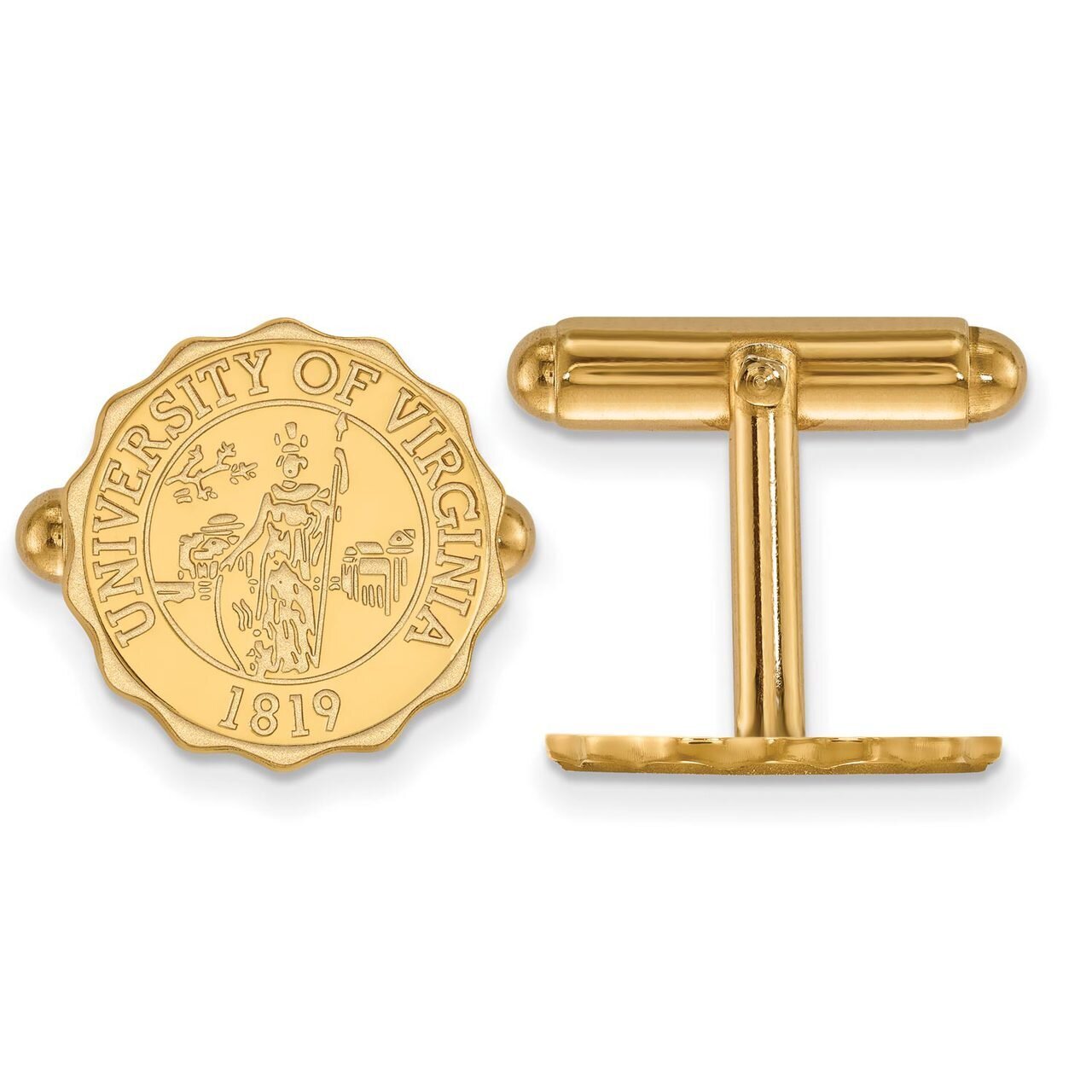 University of Virginia Crest Cufflinks Gold-plated Silver GP069UVA