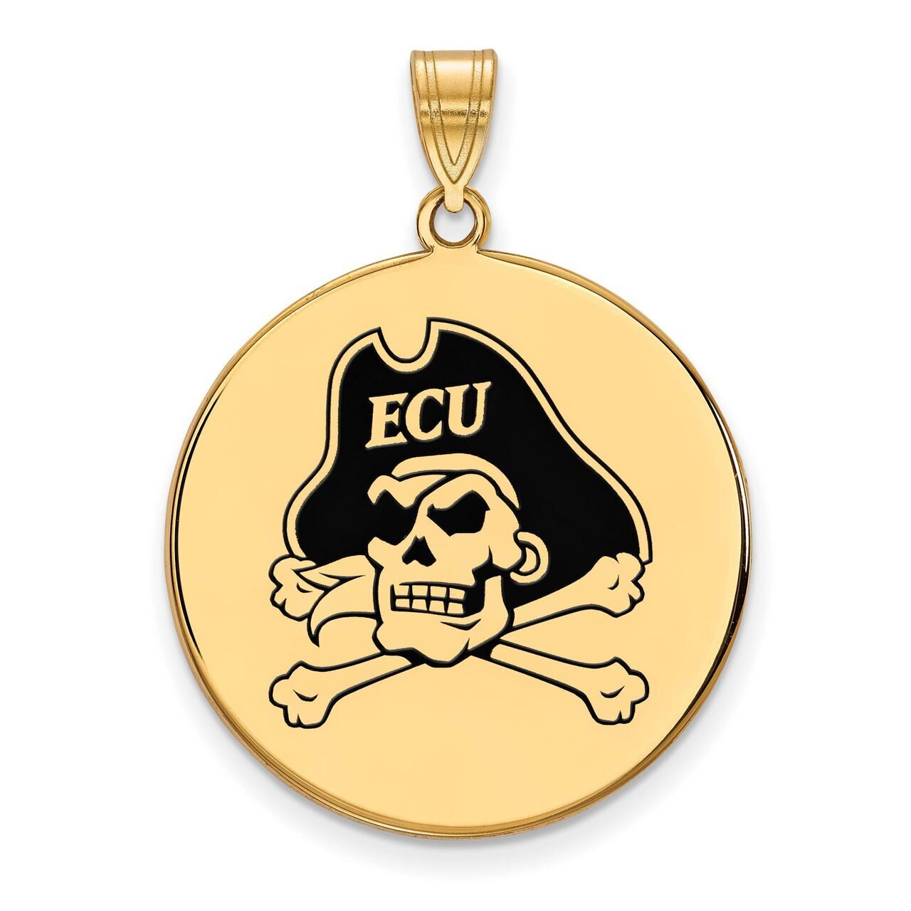 East Carolina University x-Large Enamel Disc Pendant Gold-plated Silver GP071ECU, MPN: GP071ECU, 88…