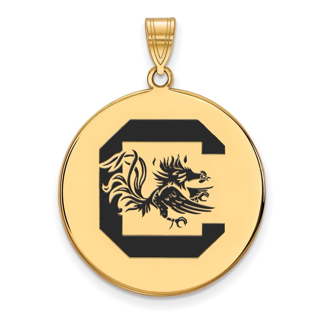 University of South Carolina x-Large Enamel Disc Pendant Gold-plated Silver GP071USO, MPN: GP071USO…