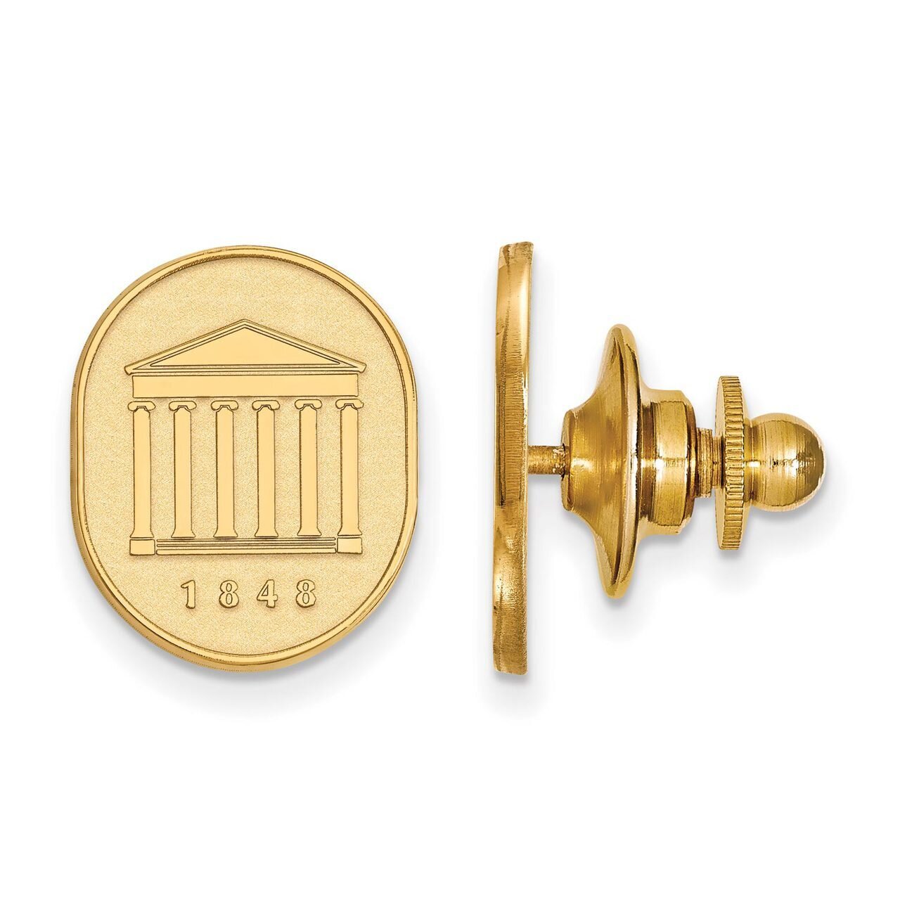 University of Missisippi Crest Lapel Pin Gold-plated Silver GP072UMS