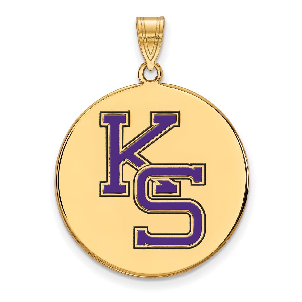 Kansas State University Large Enamel Disc Pendant Gold-plated Silver GP073KSU, MPN: GP073KSU, 88677…