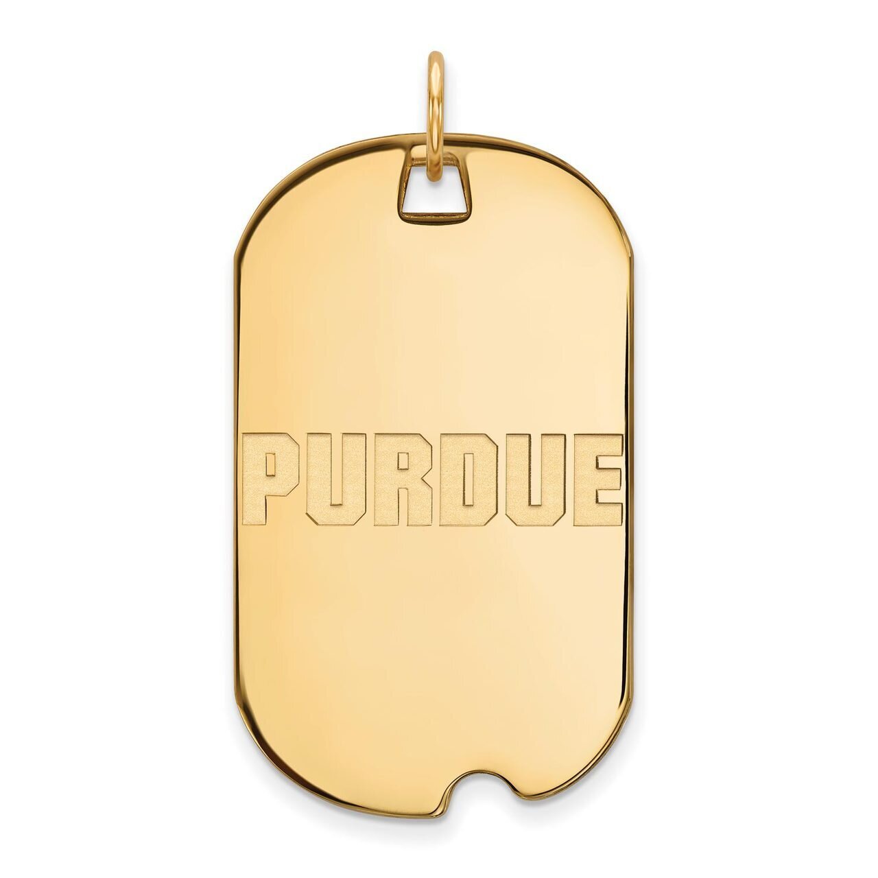 Purdue Large Dog Tag Gold-plated Silver GP073PU