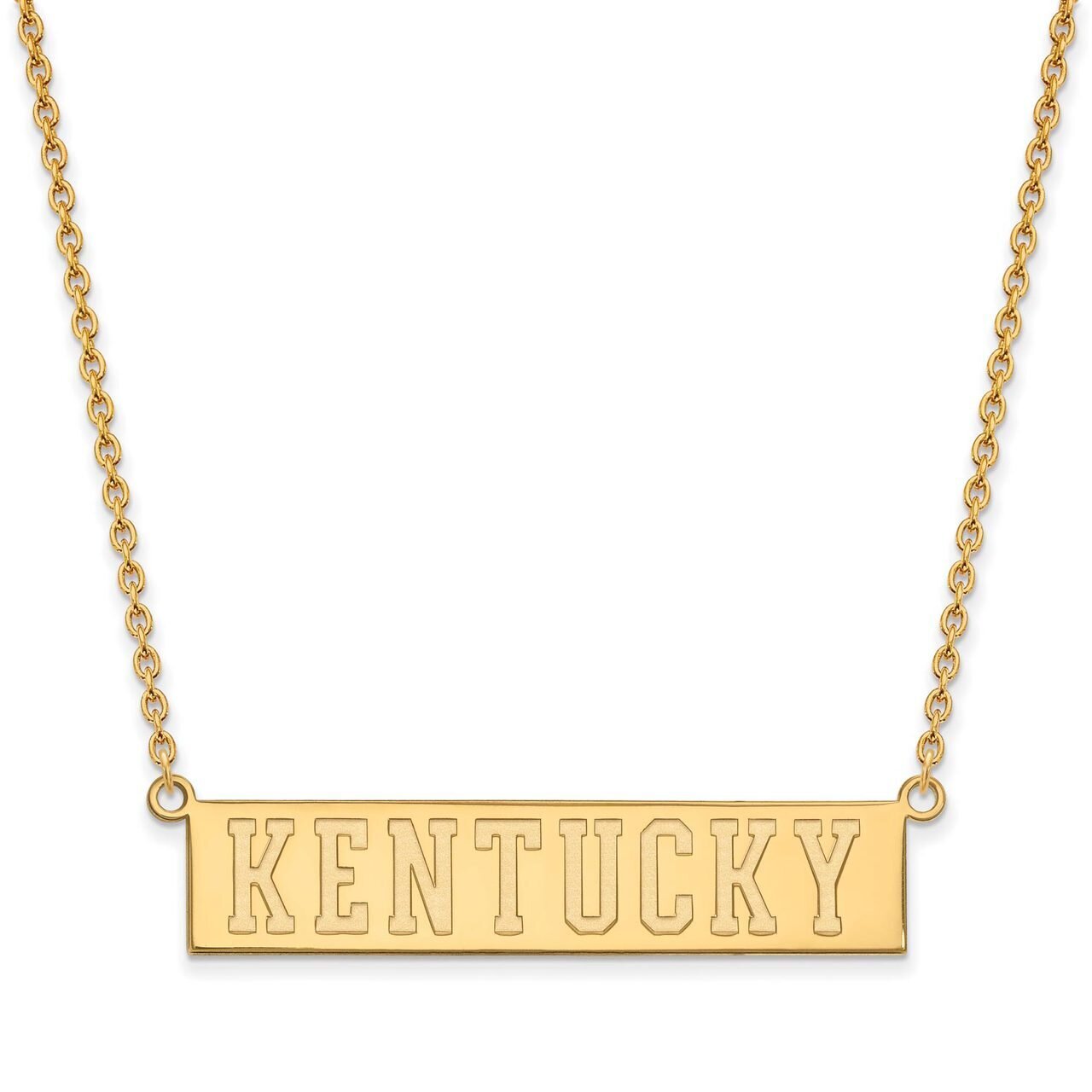 University of Kentucky Large Pendant with Chain Necklace Gold-plated Silver GP073UK-18
