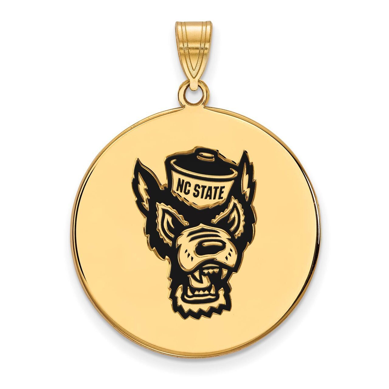 North Carolina State University x-Large Enamel Disc Pendant Gold-plated Silver GP074NCS, MPN: GP074…