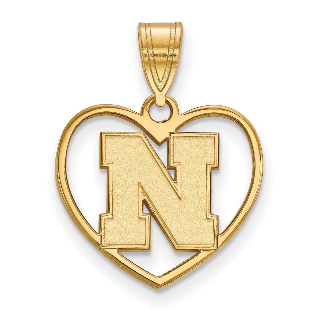 University of Nebraska Pendant in Heart Gold-plated Silver GP075UNE, MPN: GP075UNE, 886774954899