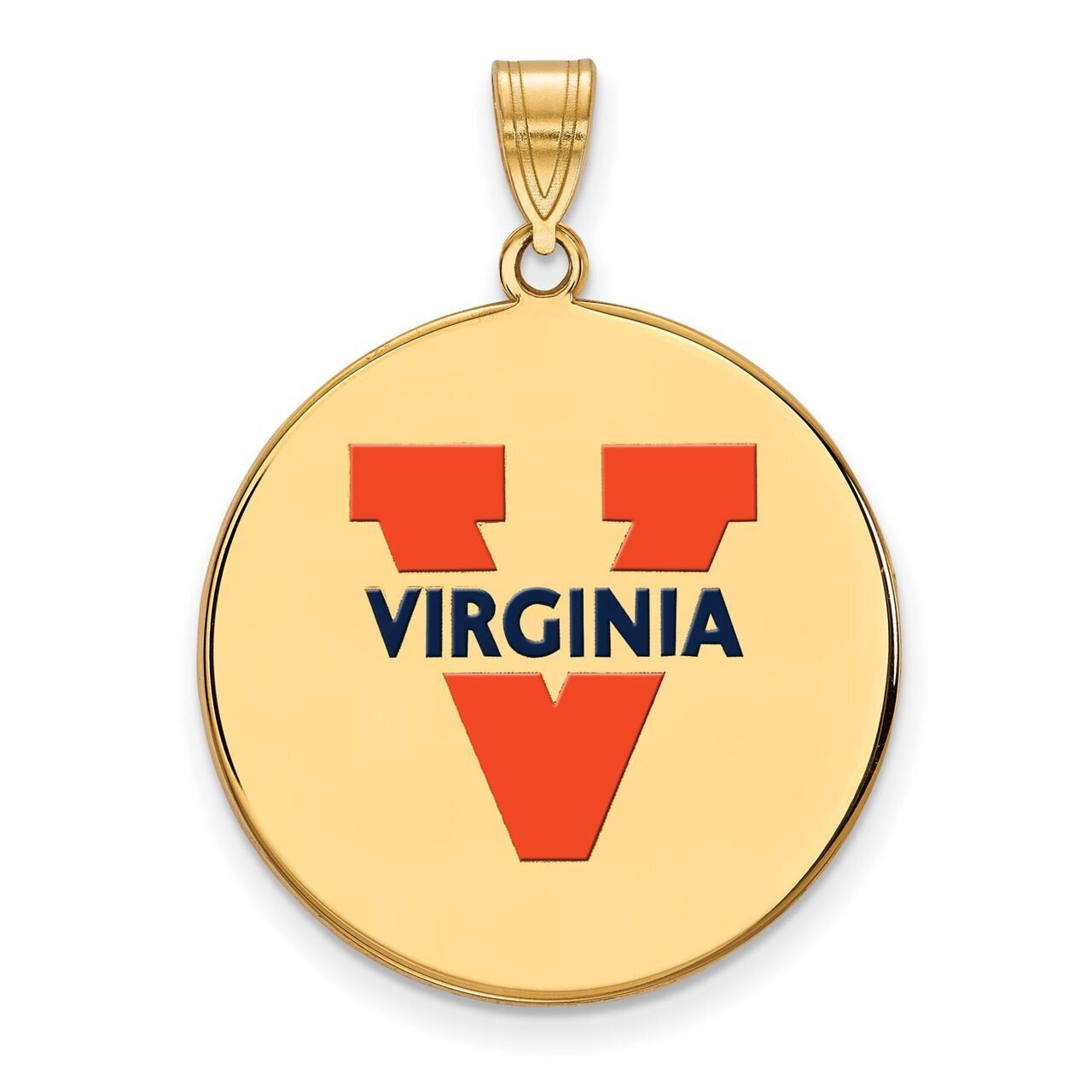 University of Virginia x-Large Enamel Disc Pendant Gold-plated Silver GP075UVA, MPN: GP075UVA, 8867…