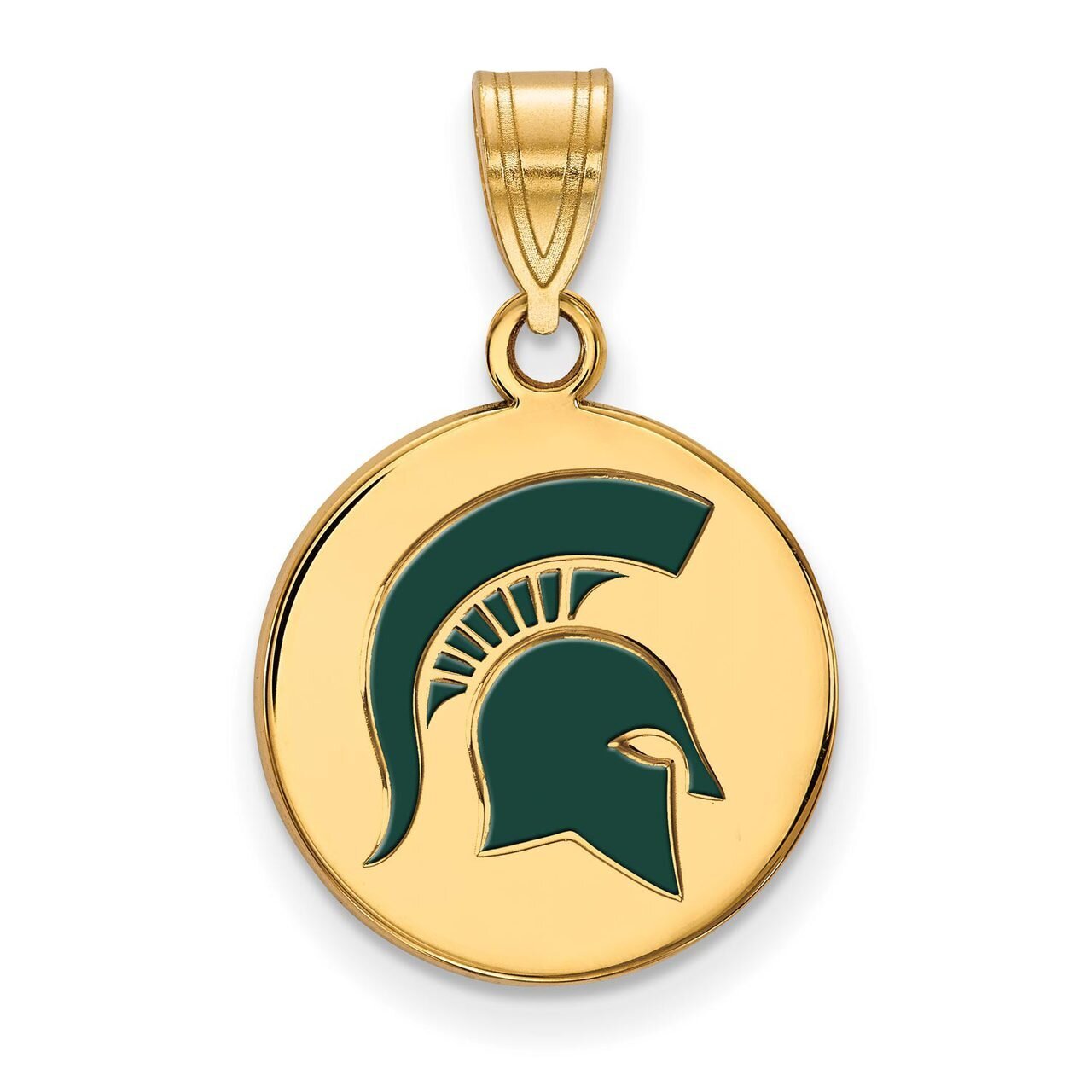 Michigan State University Medium Enamel Disc Pendant Gold-plated Silver GP077MIS, MPN: GP077MIS, 88…