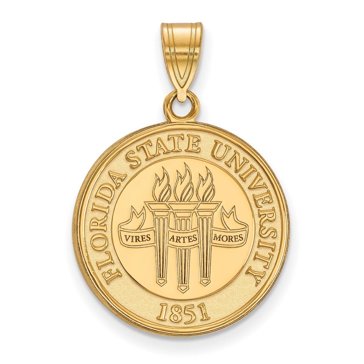 Florida State University Large Crest Pendant Gold-plated Silver GP078FSU