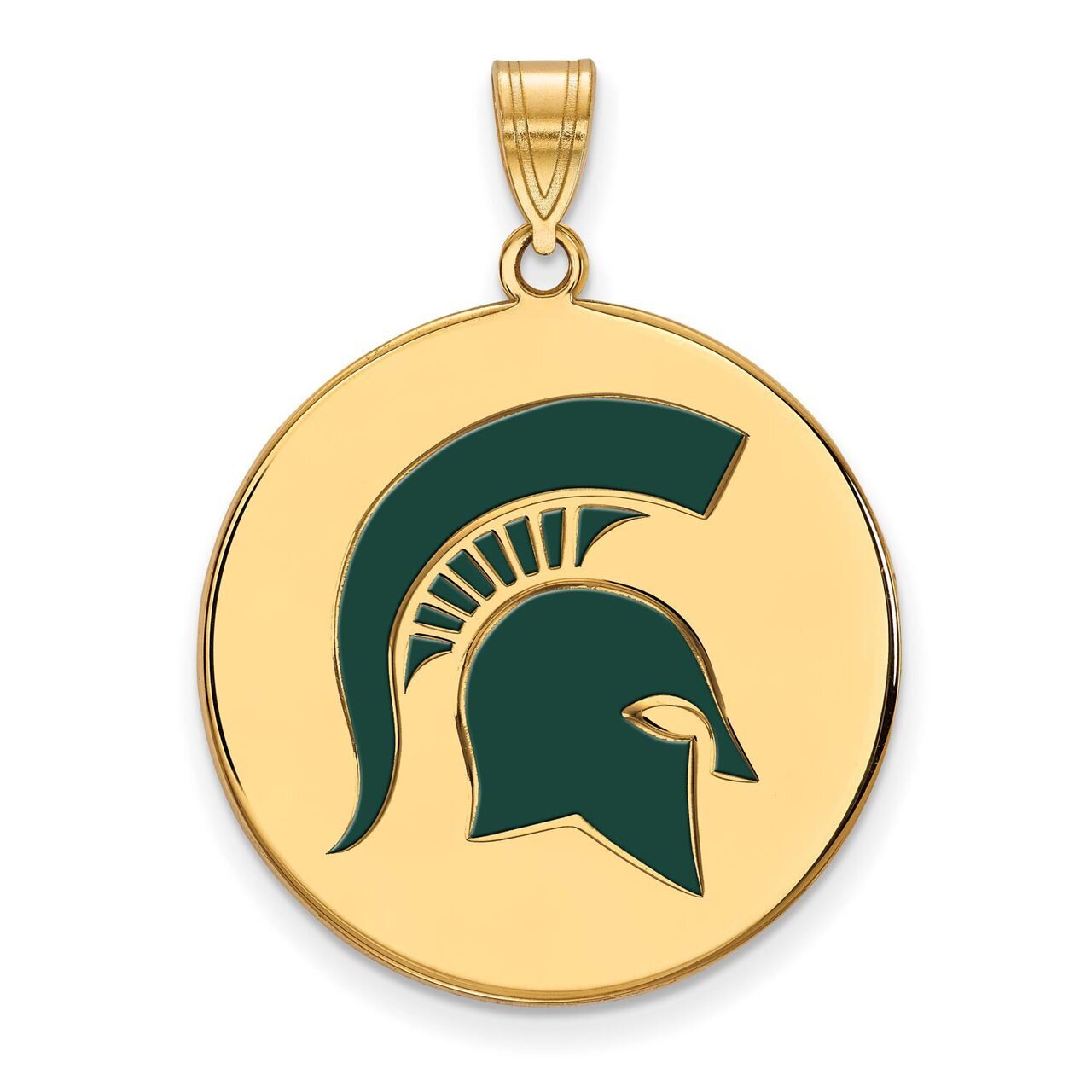 Michigan State University x-Large Enamel Disc Pendant Gold-plated Silver GP078MIS, MPN: GP078MIS, 8…