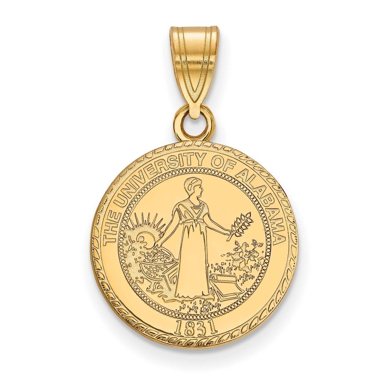 University of Alabama Medium Crest Pendant Gold-plated Silver GP078UAL