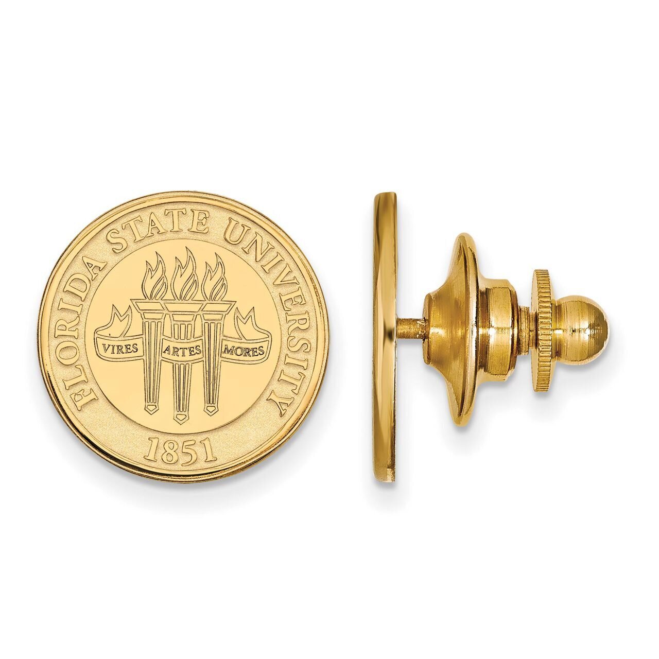 Florida State University Crest Lapel Pin Gold-plated Silver GP079FSU