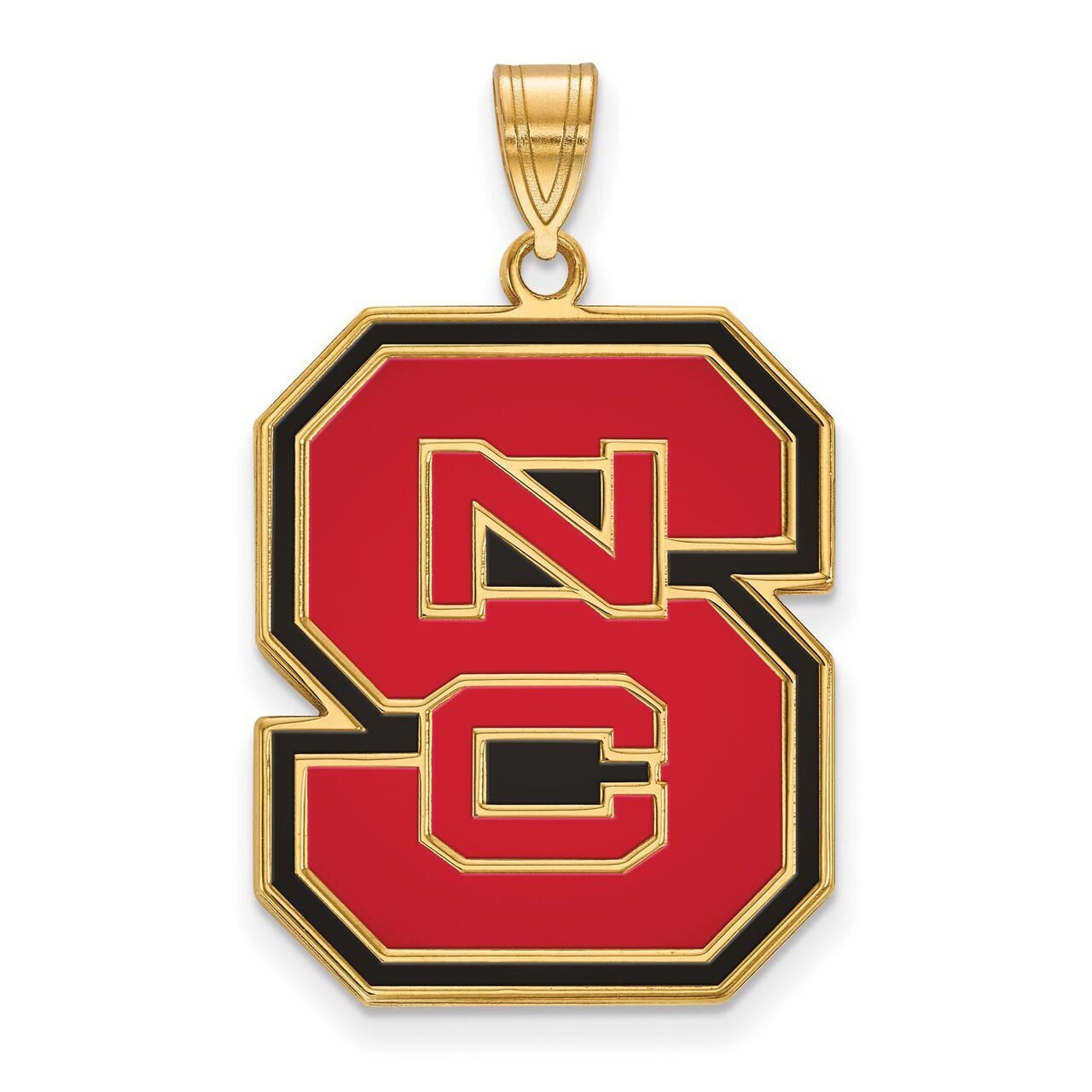 North Carolina State University x-Large Enamel Pendant Gold-plated Silver GP080NCS