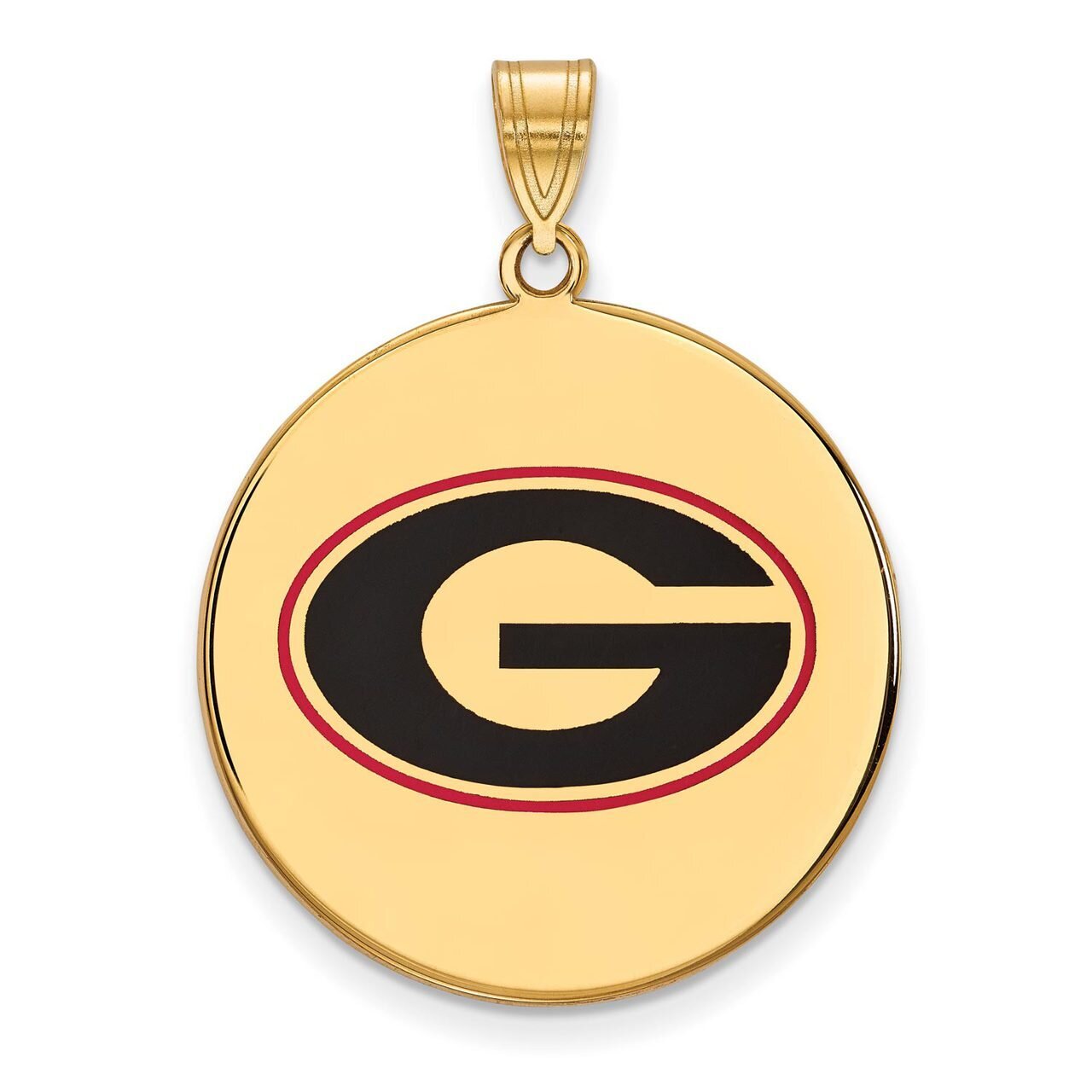 University of Georgia x-Large Enameled Pendant Gold-plated Silver GP081UGA
