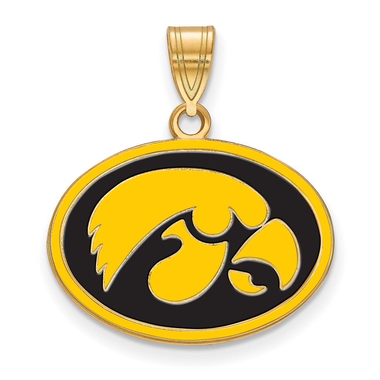 University of Iowa Medium Enamel Pendant Gold-plated Silver GP086UIA, MPN: GP086UIA, 886774956268