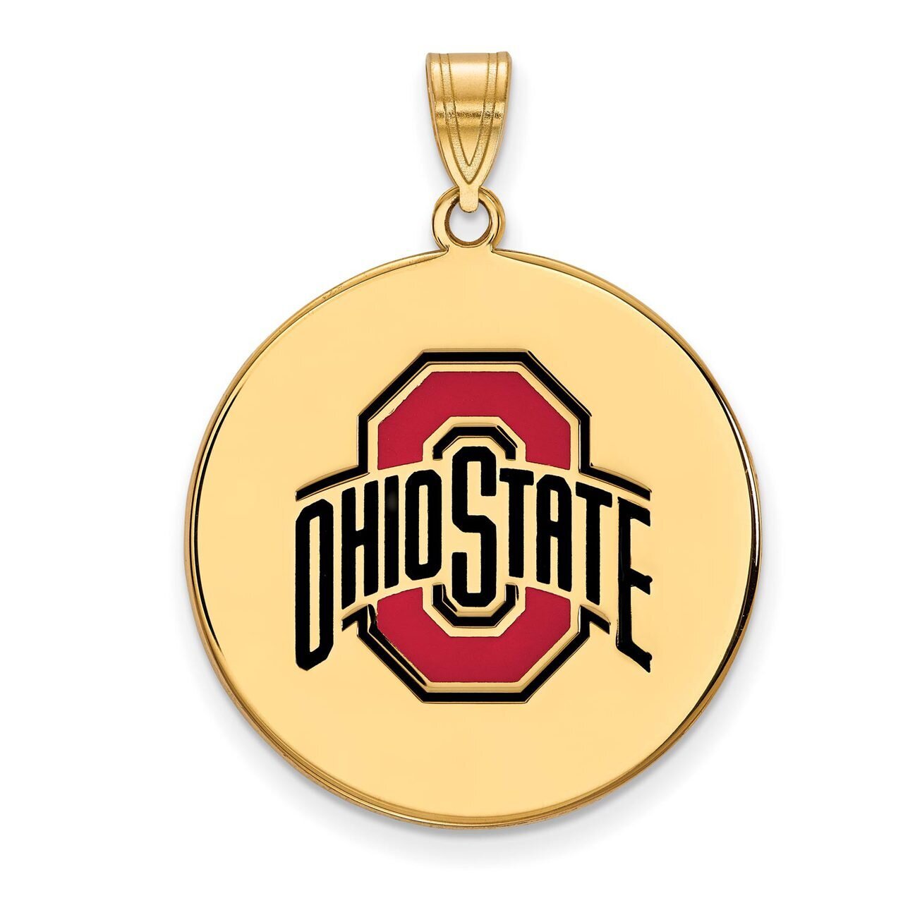 Ohio State University x-Large Enamel Disc Pendant Gold-plated Silver GP088OSU, MPN: GP088OSU, 88677…