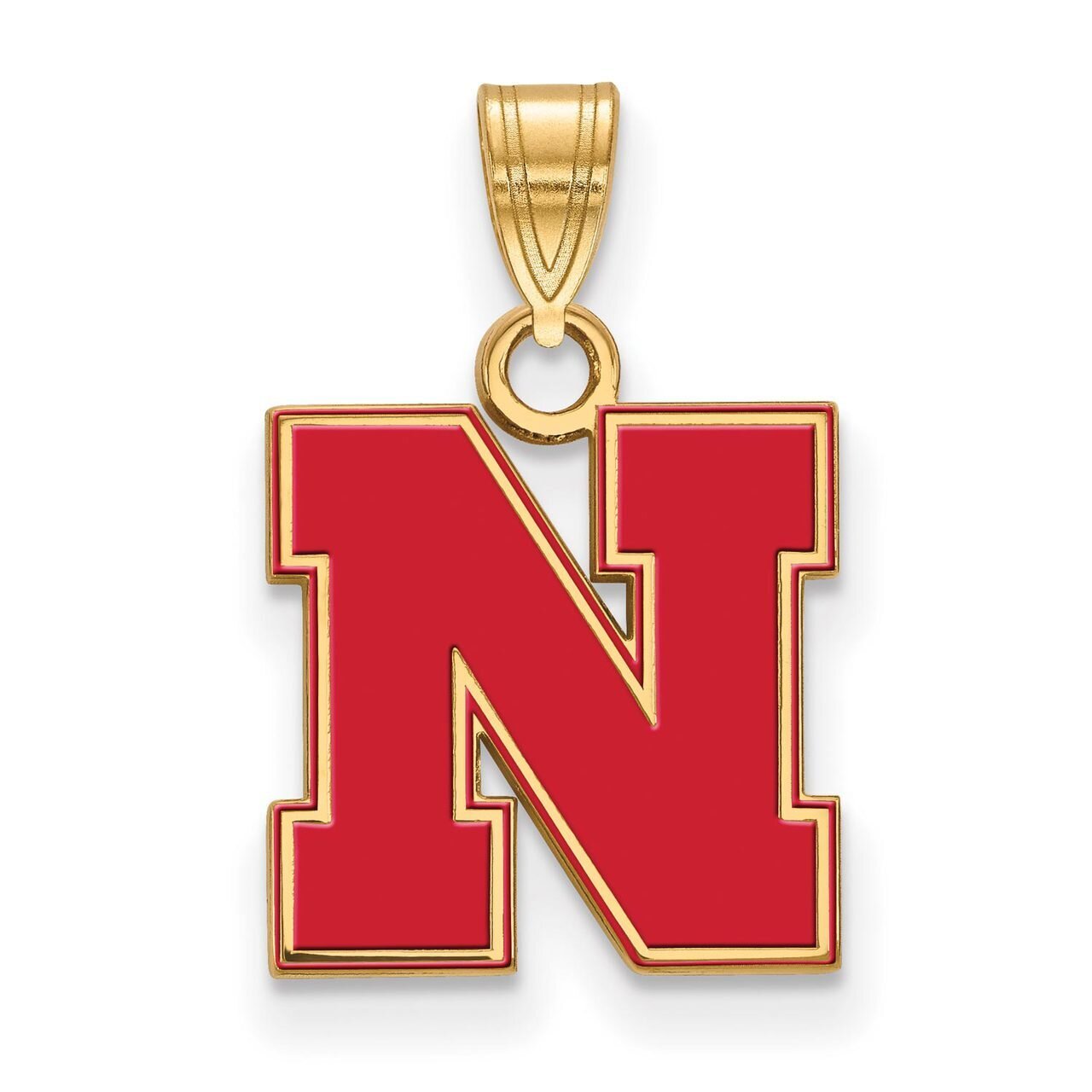 University of Nebraska Small Enamel Pendant Gold-plated Silver GP091UNE, MPN: GP091UNE, 886774956565