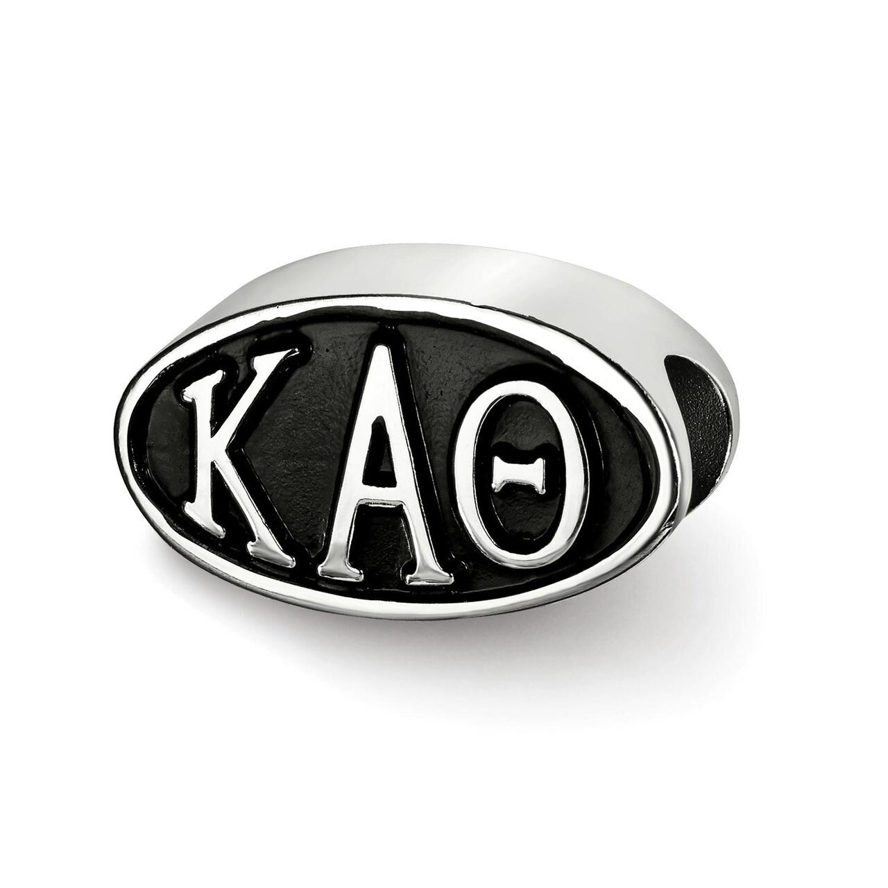 12.25Mm Kappa Alpha Theta Oval Letters Bead Sterling Silver KAT002BD-SS, MPN: KAT002BD-SS, 63440196…
