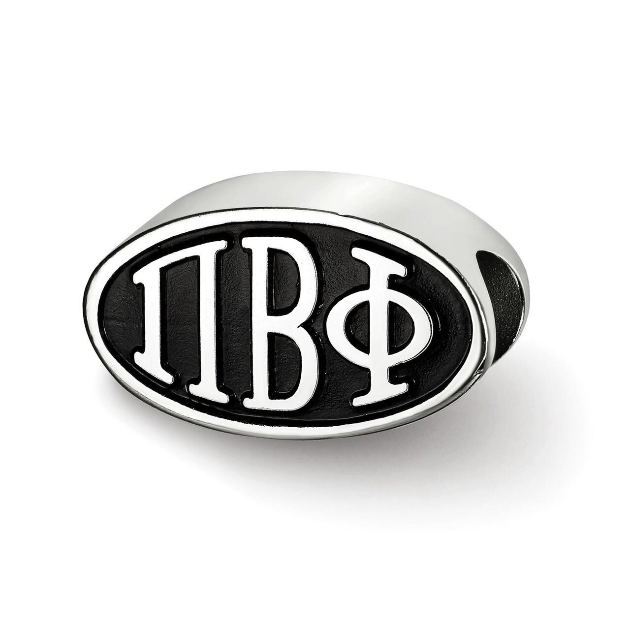 15.25Mm Pi Beta Phi Oval Letters Bead Sterling Silver PBP002BD-SS, MPN: PBP002BD-SS, 634401948076