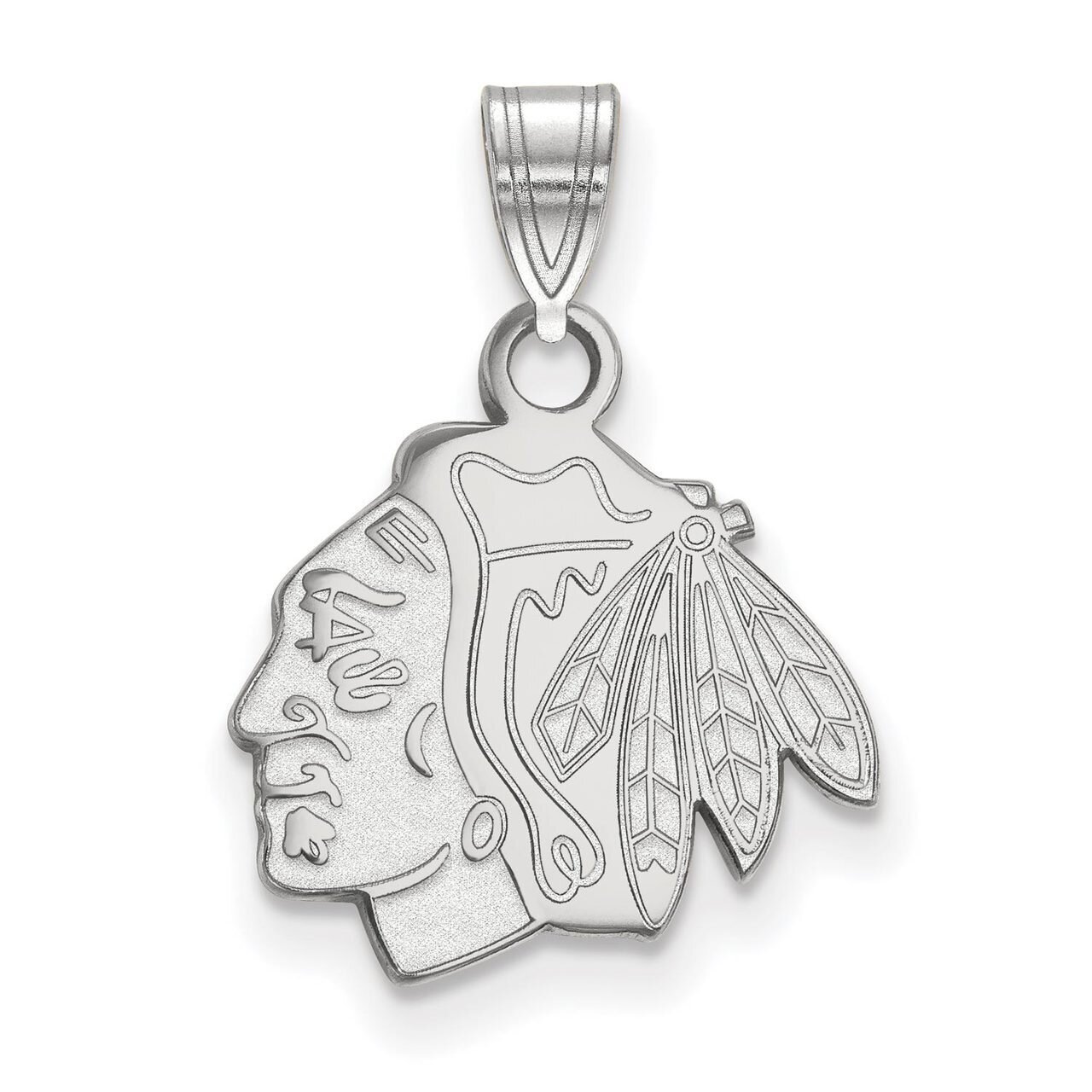 Chicago Blackhawks Small Pendant Sterling Silver SS002BLA, MPN: SS002BLA, 886774744728