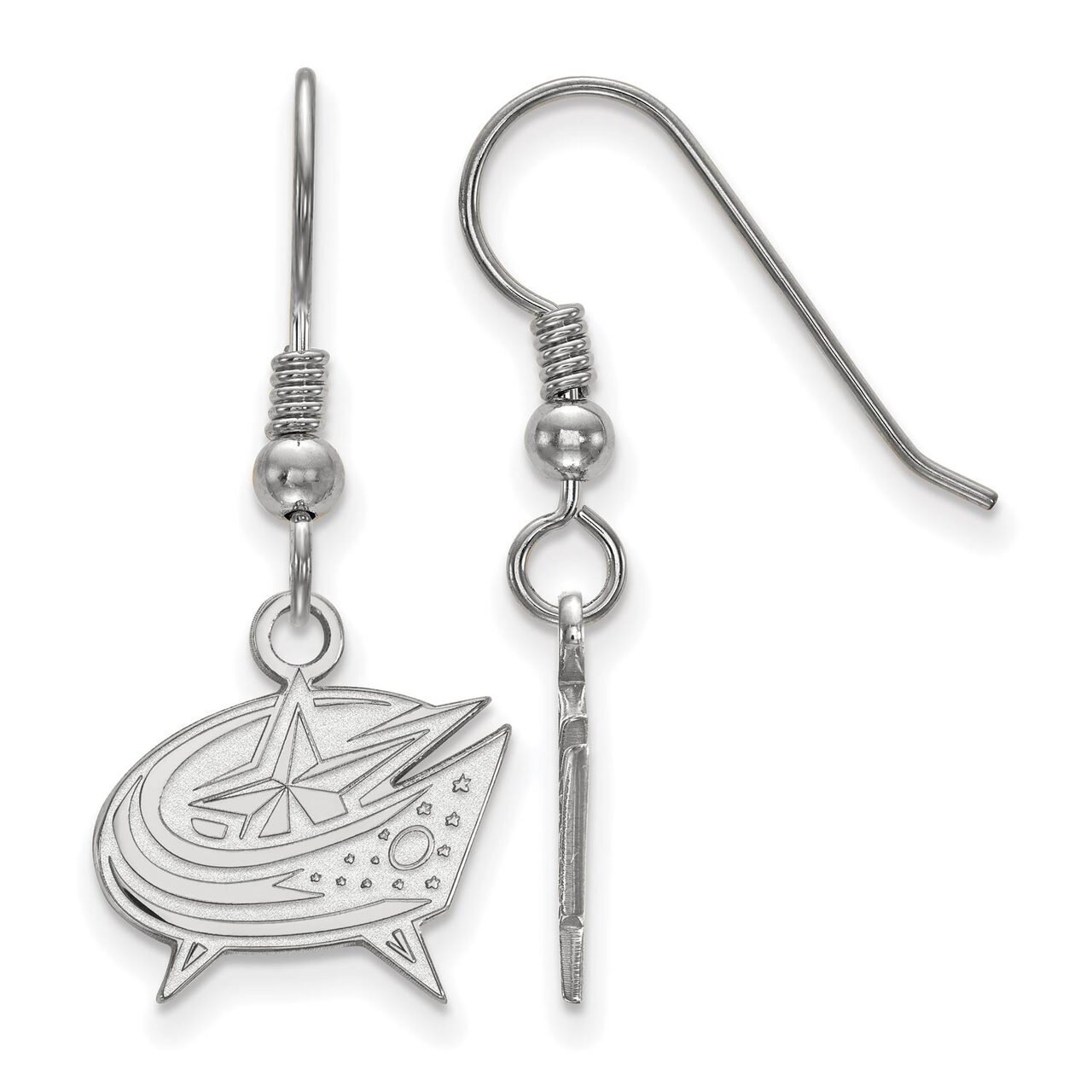 Columbus Blue Jackets Small Dangle Earring Wire Sterling Silver SS003BJA, MPN: SS003BJA, 8867749570…