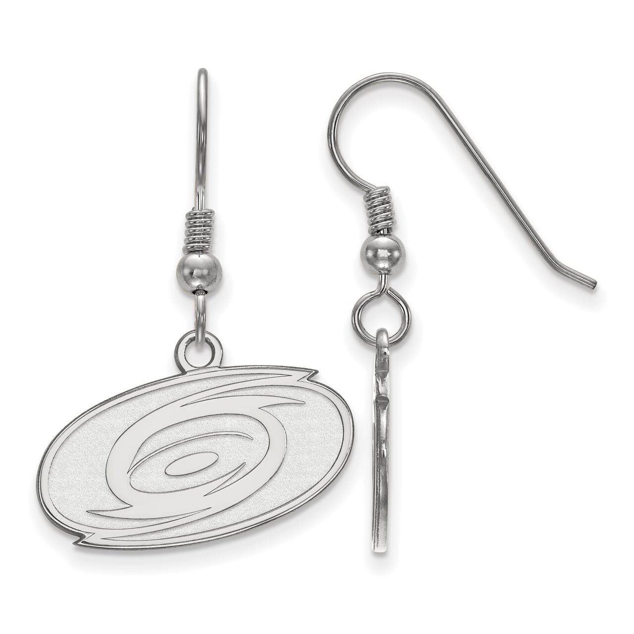 Carolina Hurricanes Small Dangle Earring Wire Sterling Silver SS003HUR