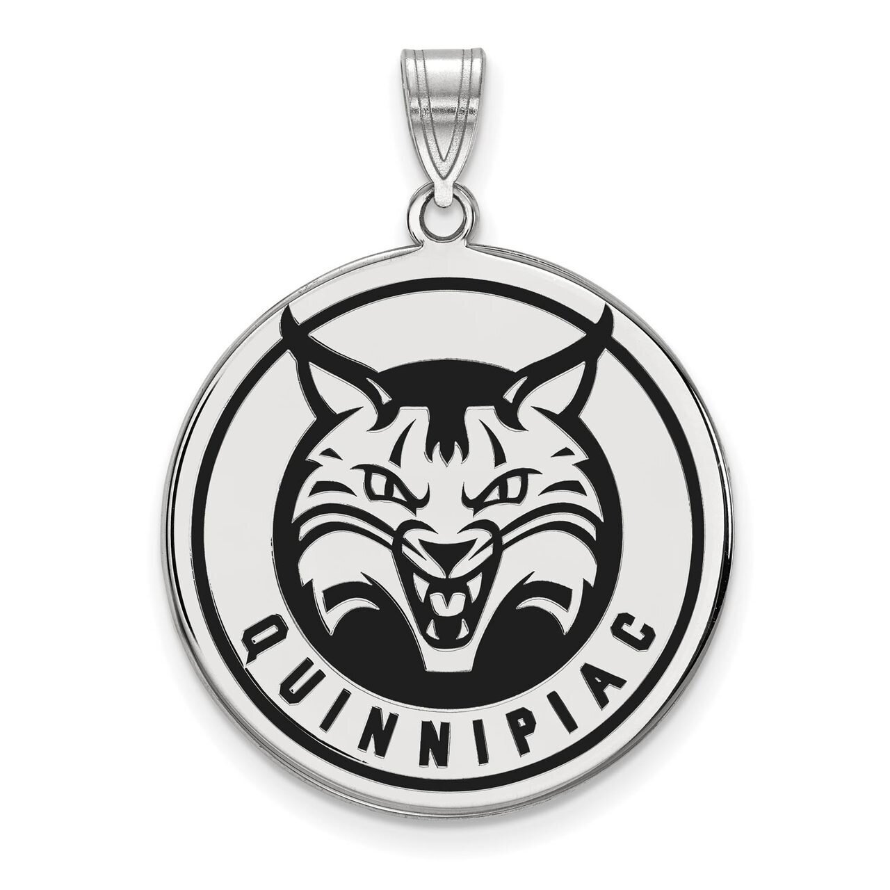 Quinnipiac University XLarge Enamel Disc Pendant Sterling Silver SS003QUU, MPN: SS003QUU, 886774696…