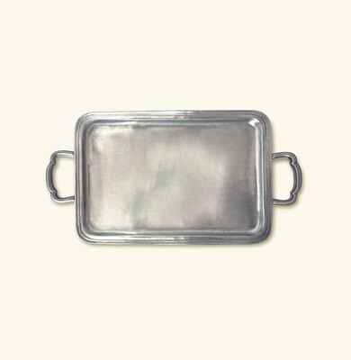 Match Pewter Lago Rectangle Tray With Handles Medium, MPN: A363.0,