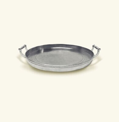 Match Pewter Round Gallery Tray With Handles, MPN: A870.0,