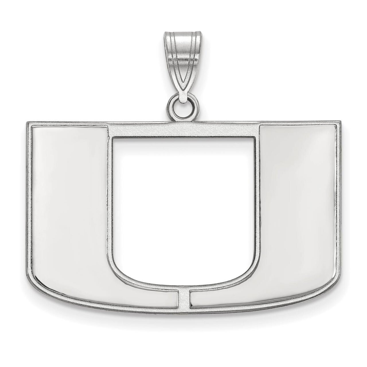 University of Miami Large Pendant Sterling Silver SS004UMF