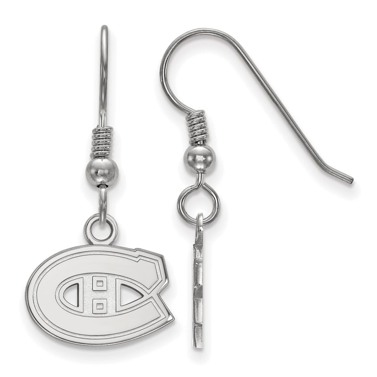 Montreal Canadiens x-Small Dangle Earring Wire Sterling Silver SS005CAN