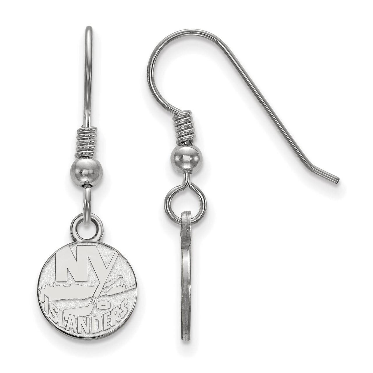 New York Islanders x-Small Dangle Earring Wire Sterling Silver SS005ISL