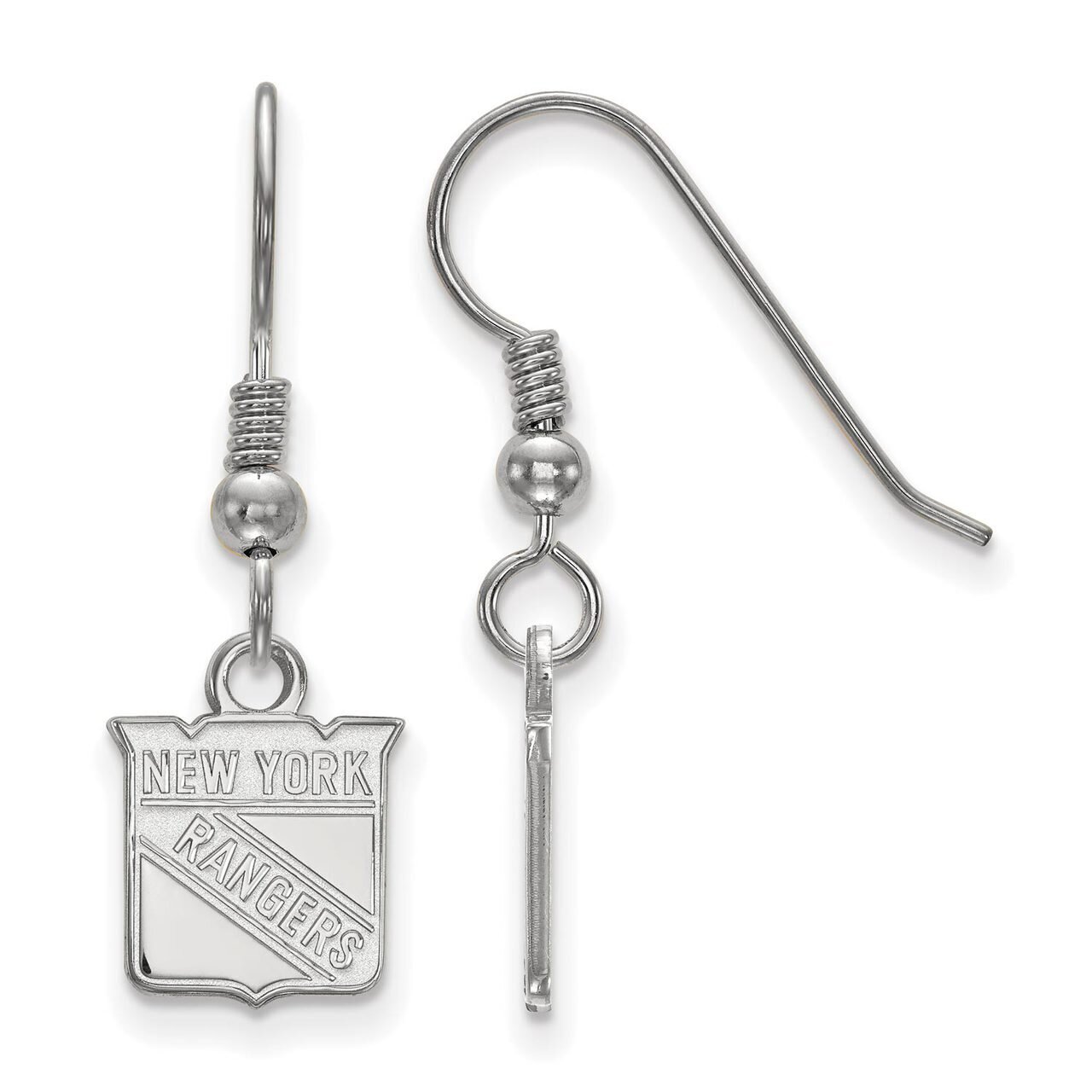 New York Rangers x-Small Dangle Earring Wire Sterling Silver SS005RNG, MPN: SS005RNG, 886774957371