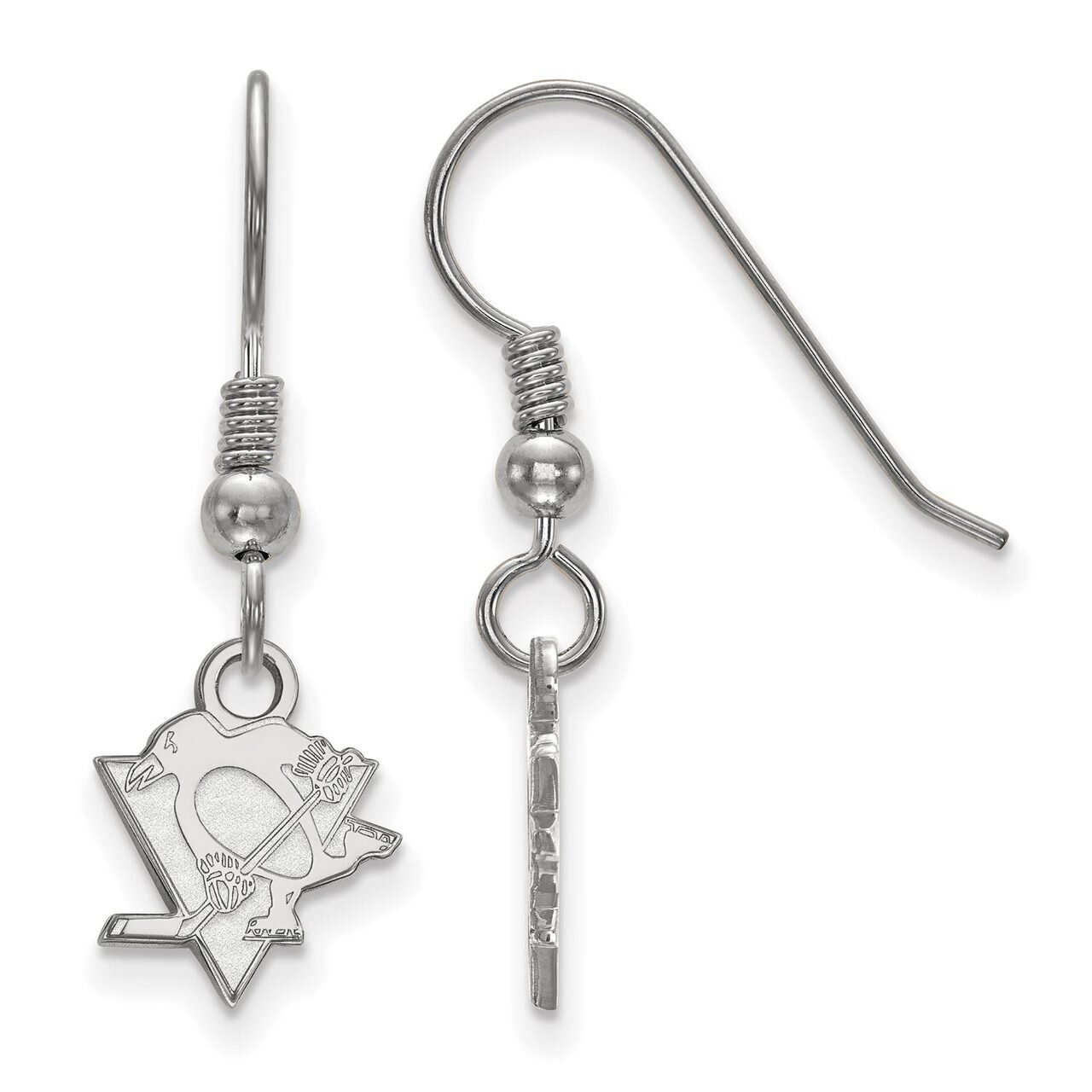 Pittsburh Penguins x-Small Dangle Earring Wire Sterling Silver SS006PEN, MPN: SS006PEN, 886774957524