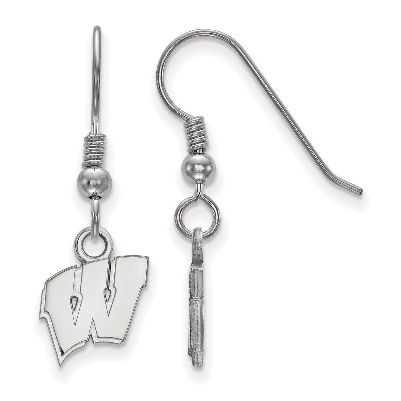 University of Wisconsin x-Small Dangle Earring Wire Sterling Silver SS006UWI, MPN: SS006UWI, 886774…